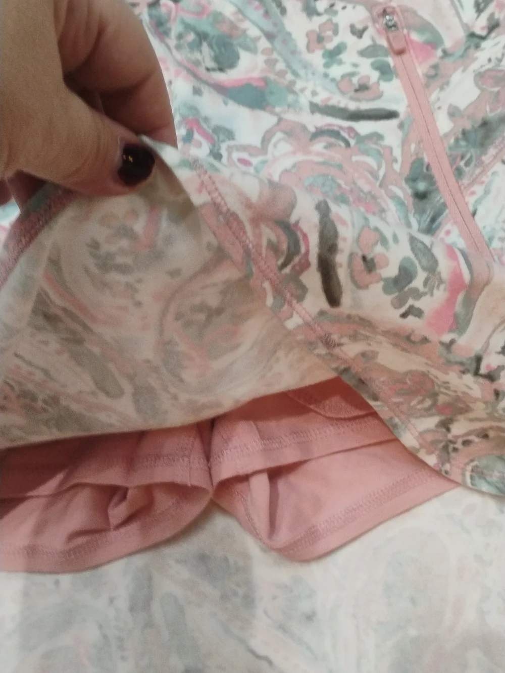 Talbots Pink & Mint Paisley Skirt/ Skirt SZ  M P